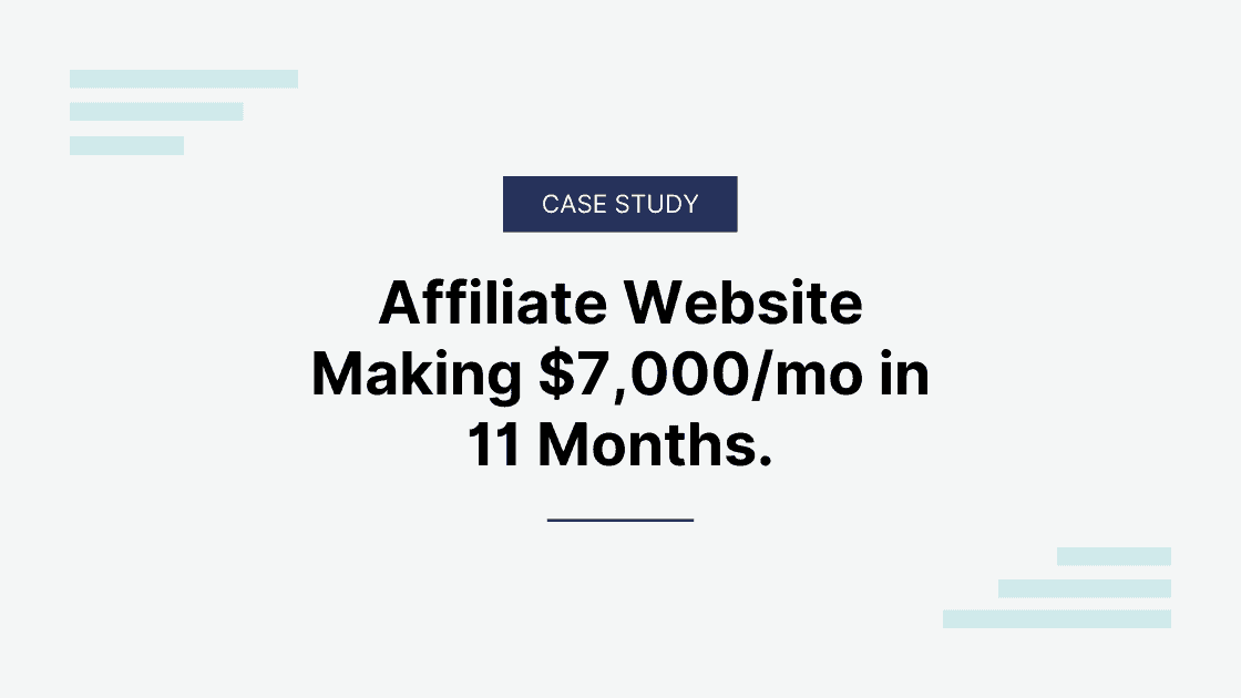 affiliate website making $11000