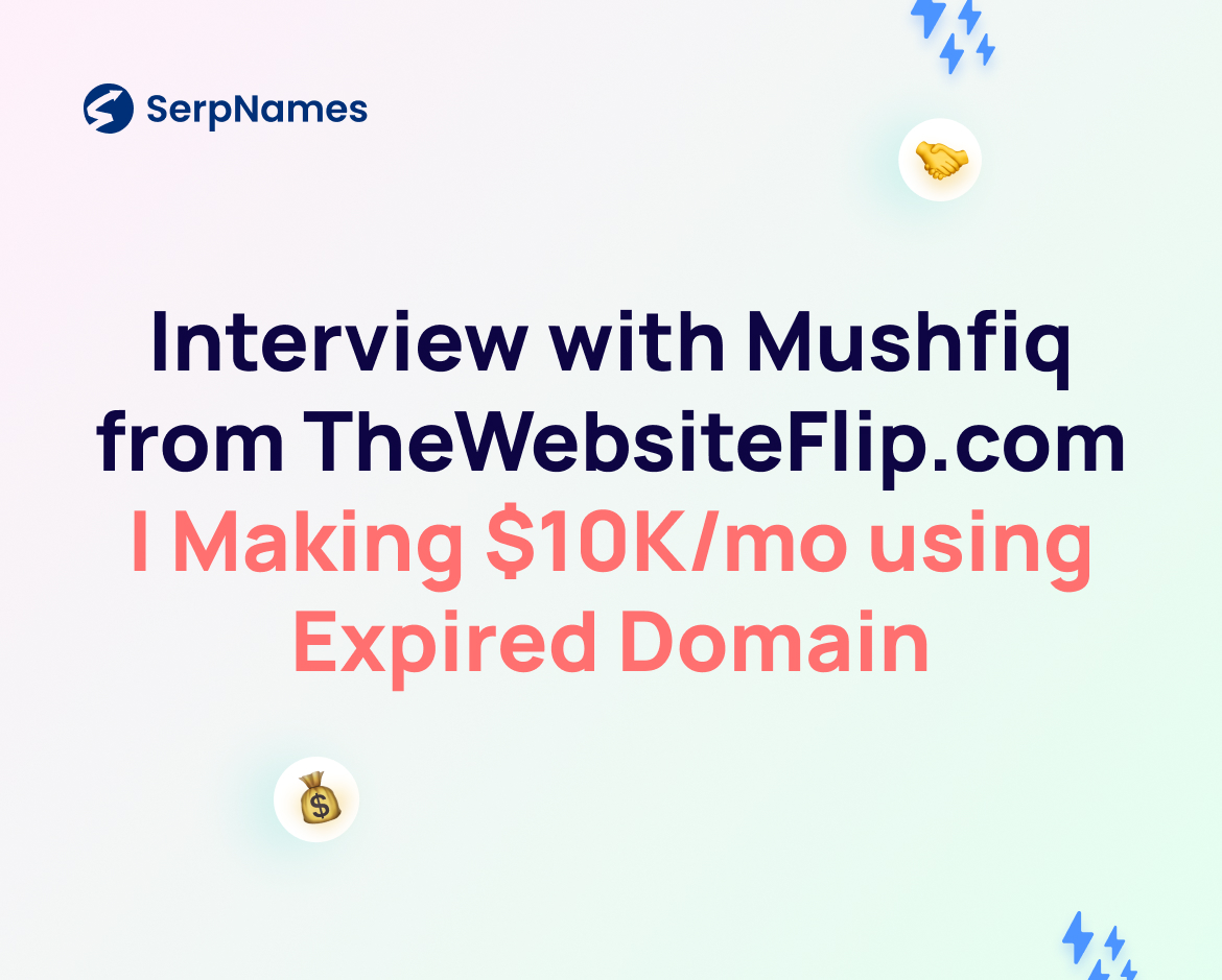 Interview with Mushfiq from TheWebsiteFlip.com | Making $10K/mo using Expired Domain