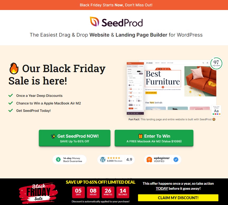 SeedProd Black Friday Deals